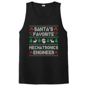 Ugly Xmas Sweater SantaS Favorite Mechatronics Engineer Gift PosiCharge Competitor Tank