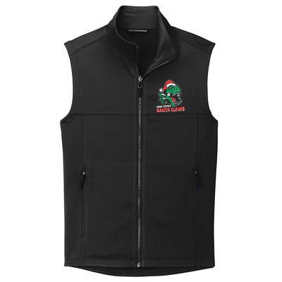 Ugly Xmas Sweaters: Dinosaur Here Comes Santa Claws Claus Gift Collective Smooth Fleece Vest