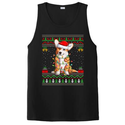 Ugly Xmas Sweater Style Santa Corgi Dog Christmas Gift PosiCharge Competitor Tank