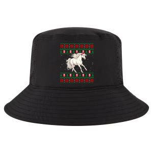 Ugly Xmas Style Santa Hat Horse Christmas Gift Cool Comfort Performance Bucket Hat