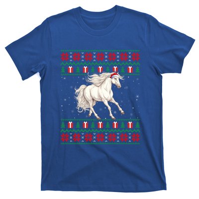 Ugly Xmas Style Santa Hat Horse Christmas Gift T-Shirt