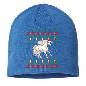 Ugly Xmas Style Santa Hat Horse Christmas Gift Sustainable Beanie