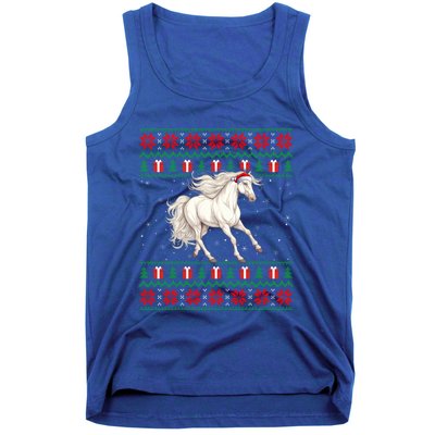 Ugly Xmas Style Santa Hat Horse Christmas Gift Tank Top