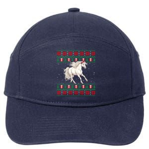 Ugly Xmas Style Santa Hat Horse Christmas Gift 7-Panel Snapback Hat