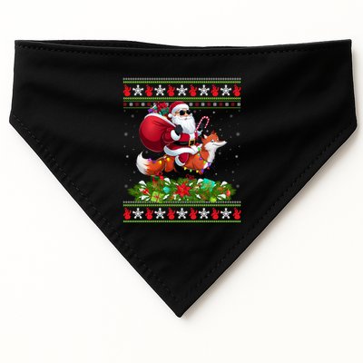 Ugly Xmas Style Santa Riding Fox Christmas Meaningful Gift USA-Made Doggie Bandana