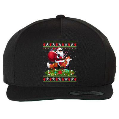 Ugly Xmas Style Santa Riding Fox Christmas Meaningful Gift Wool Snapback Cap