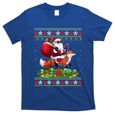 Ugly Xmas Style Santa Riding Fox Christmas Meaningful Gift T-Shirt