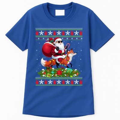 Ugly Xmas Style Santa Riding Fox Christmas Meaningful Gift Tall T-Shirt