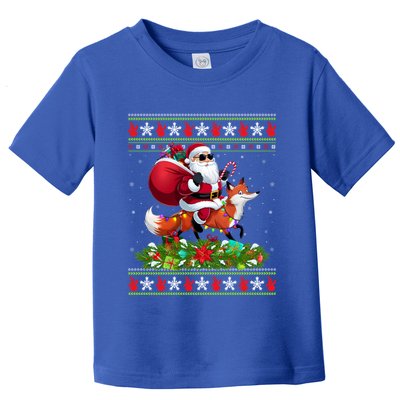 Ugly Xmas Style Santa Riding Fox Christmas Meaningful Gift Toddler T-Shirt