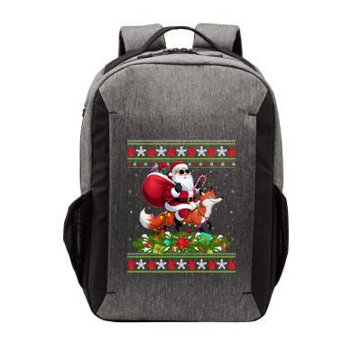 Ugly Xmas Style Santa Riding Fox Christmas Meaningful Gift Vector Backpack