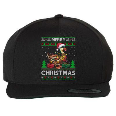 Ugly Xmas Style Santa Muscovy Duck Bird Christmas Gift Wool Snapback Cap