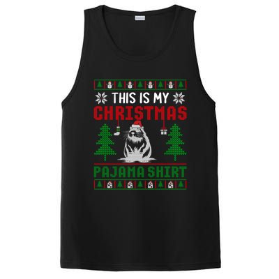 Ugly Xmas Sweater Beaver This Is My Christmas Pajama Cute Gift PosiCharge Competitor Tank