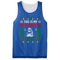 Ugly Xmas Sweater Beaver This Is My Christmas Pajama Cute Gift Mesh Reversible Basketball Jersey Tank