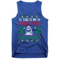 Ugly Xmas Sweater Beaver This Is My Christmas Pajama Cute Gift Tank Top