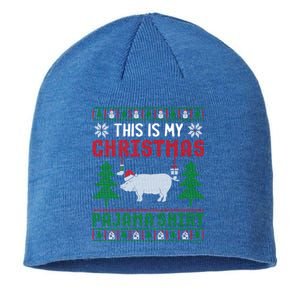 Ugly Xmas Sweater Pig This Is My Christmas Pajama Gift Sustainable Beanie