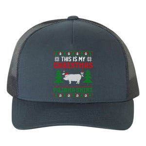 Ugly Xmas Sweater Pig This Is My Christmas Pajama Gift Yupoong Adult 5-Panel Trucker Hat