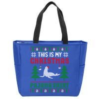 Ugly Xmas Sweater Seal This Is My Christmas Pajama Cute Gift Zip Tote Bag