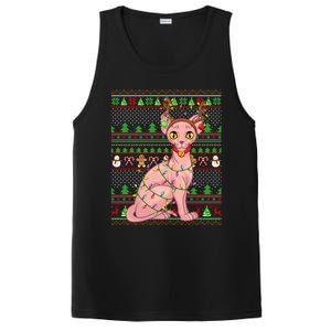 Ugly Xmas Style Lighting Sphynx Cat Christmas Gift PosiCharge Competitor Tank