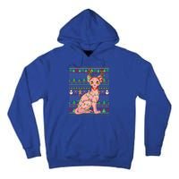 Ugly Xmas Style Lighting Sphynx Cat Christmas Gift Tall Hoodie