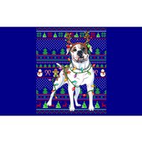 Ugly Xmas Sweater Style Lights American Bulldog Christmas Gift Bumper Sticker