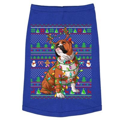 Ugly Xmas Sweater Style Lights English Bulldog Christmas Gift Doggie Tank