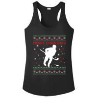 Ugly Xmas Snowflakes Tree Gifts Merry Christmas Ice Hockey Ladies PosiCharge Competitor Racerback Tank