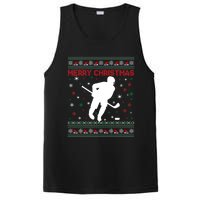 Ugly Xmas Snowflakes Tree Gifts Merry Christmas Ice Hockey PosiCharge Competitor Tank