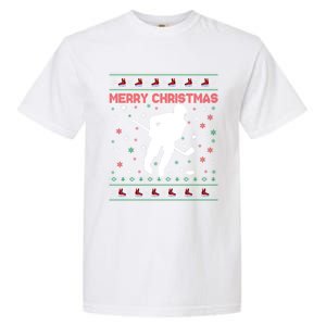 Ugly Xmas Snowflakes Tree Gifts Merry Christmas Ice Hockey Garment-Dyed Heavyweight T-Shirt