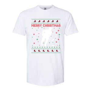 Ugly Xmas Snowflakes Tree Gifts Merry Christmas Ice Hockey Softstyle CVC T-Shirt