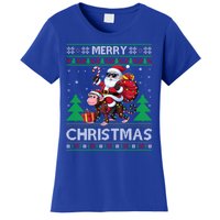 Ugly Xmas Style Santa Riding Monkey Christmas Meaningful Gift Women's T-Shirt