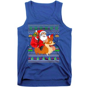 Ugly Xmas Santa Riding Welsh Corgi Dog Christmas Cute Gift Tank Top