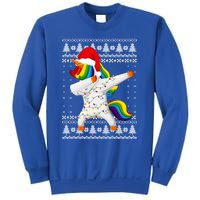 Ugly Xmas Sweater Unicorn Dabbing Dab Dance Christmas Lights Gift Sweatshirt