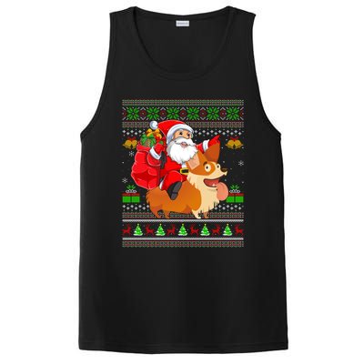 Ugly Xmas Santa Riding Welsh Corgi Dog Christmas Meaningful Gift PosiCharge Competitor Tank