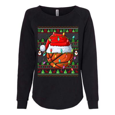 Ugly Xmas Sweater Style Lighting Basketball Christmas Cute Gift Womens California Wash Sweatshirt