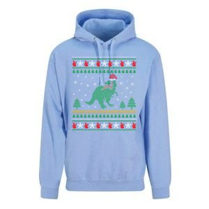 Ugly Xmas T Rex Christmas Dinosaur Eating Reindeer Cute Gift Unisex Surf Hoodie