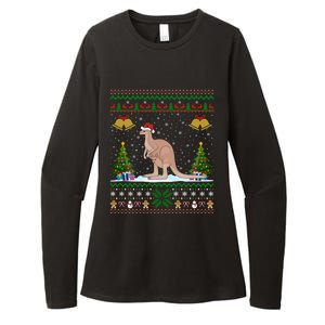 Ugly Xmas Tree Lights Santa Hat Kangaroo Christmas Great Gift Womens CVC Long Sleeve Shirt