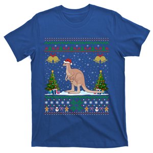 Ugly Xmas Tree Lights Santa Hat Kangaroo Christmas Great Gift T-Shirt