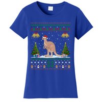 Ugly Xmas Tree Lights Santa Hat Kangaroo Christmas Great Gift Women's T-Shirt