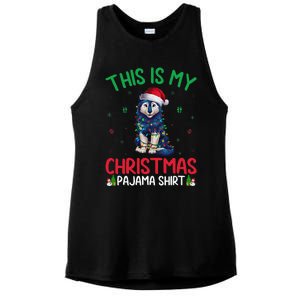 Ugly Xmas Tree Santa Alaskan Klee Kai Dog Christmas Pajama Ladies PosiCharge Tri-Blend Wicking Tank