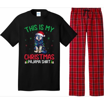 Ugly Xmas Tree Santa Alaskan Klee Kai Dog Christmas Pajama Pajama Set