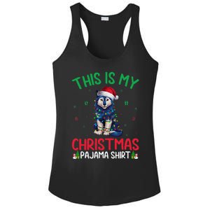 Ugly Xmas Tree Santa Alaskan Klee Kai Dog Christmas Pajama Ladies PosiCharge Competitor Racerback Tank