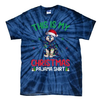 Ugly Xmas Tree Santa Alaskan Klee Kai Dog Christmas Pajama Tie-Dye T-Shirt