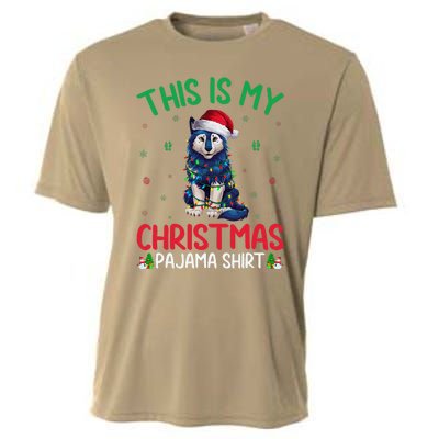 Ugly Xmas Tree Santa Alaskan Klee Kai Dog Christmas Pajama Cooling Performance Crew T-Shirt