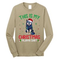 Ugly Xmas Tree Santa Alaskan Klee Kai Dog Christmas Pajama Long Sleeve Shirt