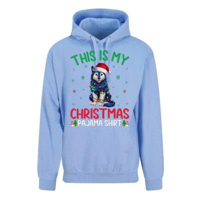 Ugly Xmas Tree Santa Alaskan Klee Kai Dog Christmas Pajama Unisex Surf Hoodie