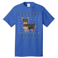 Ugly Xmas Yorkshire Terrier Graphic Ugly Sweater Christmas Cool Gift Tall T-Shirt