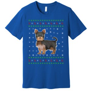 Ugly Xmas Yorkshire Terrier Graphic Ugly Sweater Christmas Cool Gift Premium T-Shirt