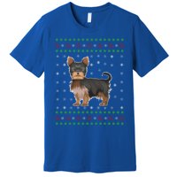 Ugly Xmas Yorkshire Terrier Graphic Ugly Sweater Christmas Cool Gift Premium T-Shirt