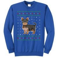 Ugly Xmas Yorkshire Terrier Graphic Ugly Sweater Christmas Cool Gift Tall Sweatshirt