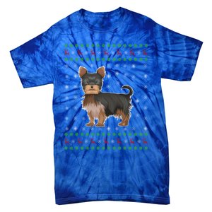 Ugly Xmas Yorkshire Terrier Graphic Ugly Sweater Christmas Cool Gift Tie-Dye T-Shirt